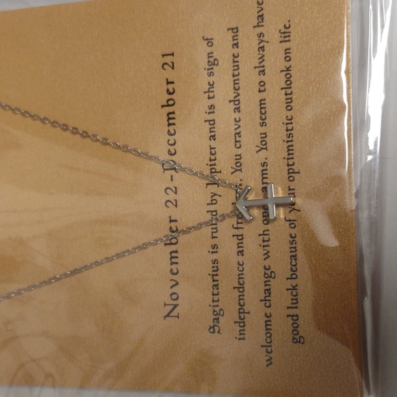 Sagittarius silver toned necklace - Picture 2 of 5